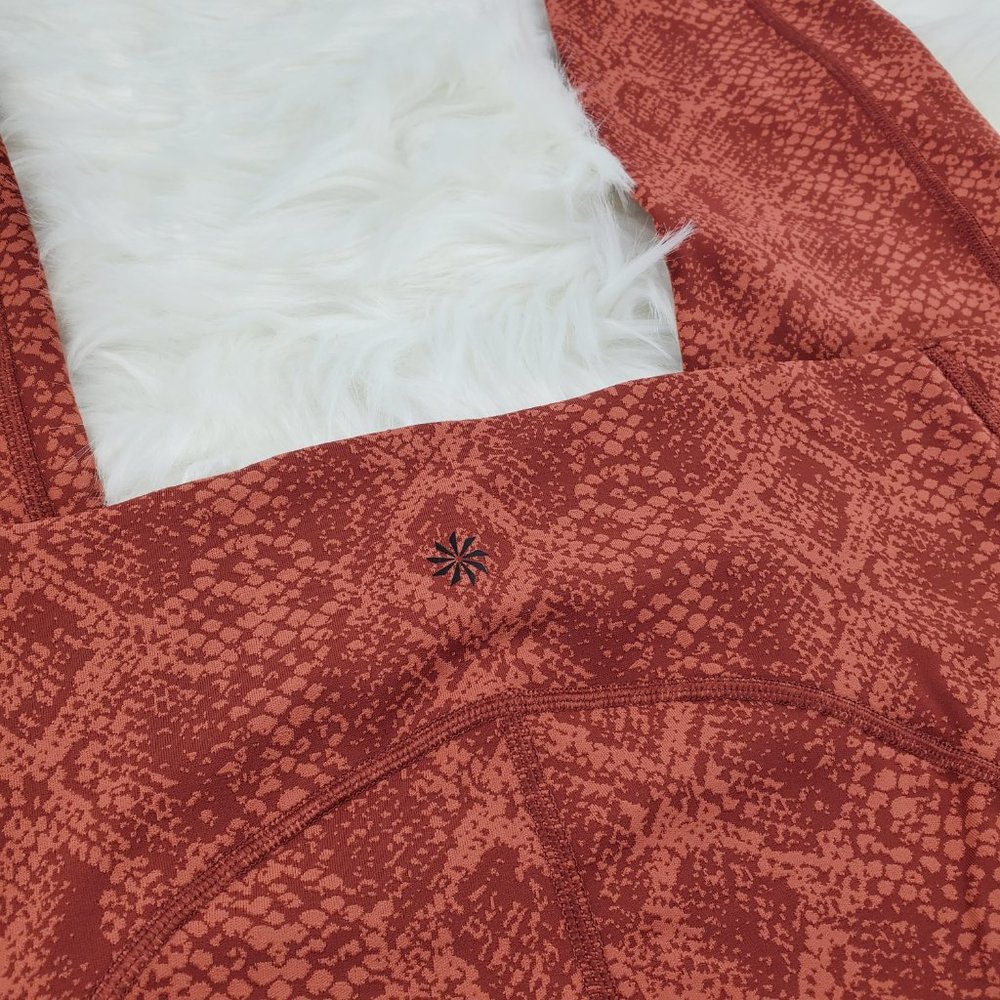 NWOT Athleta Red Ultimate Snake 7/8 Leggings - Picture 6 of 9